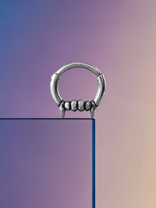 Teeth Sterling Silver Septum Nose Ring