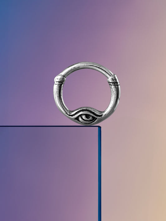 Cool Eye Sterling Silver Septum Nose Ring