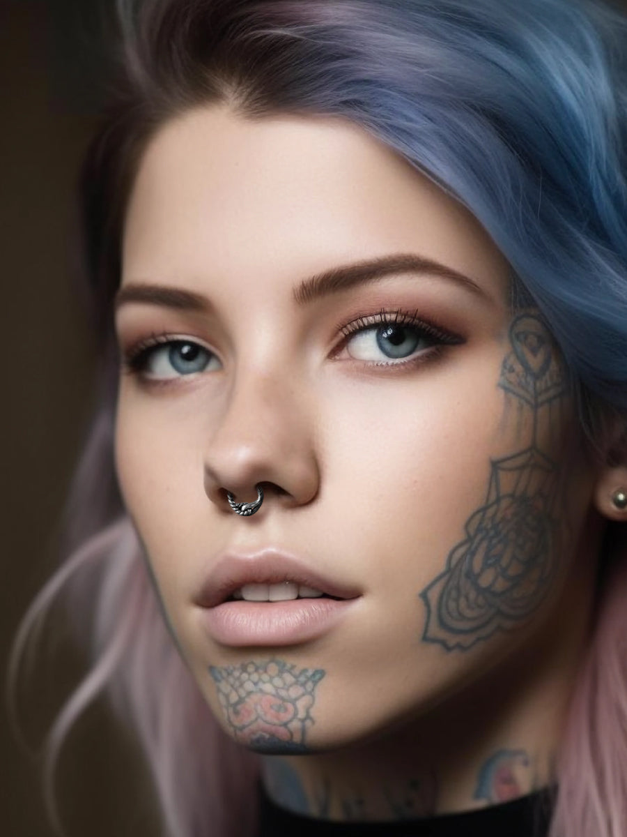 Twisted Sterling Silver Septum Nose Ring